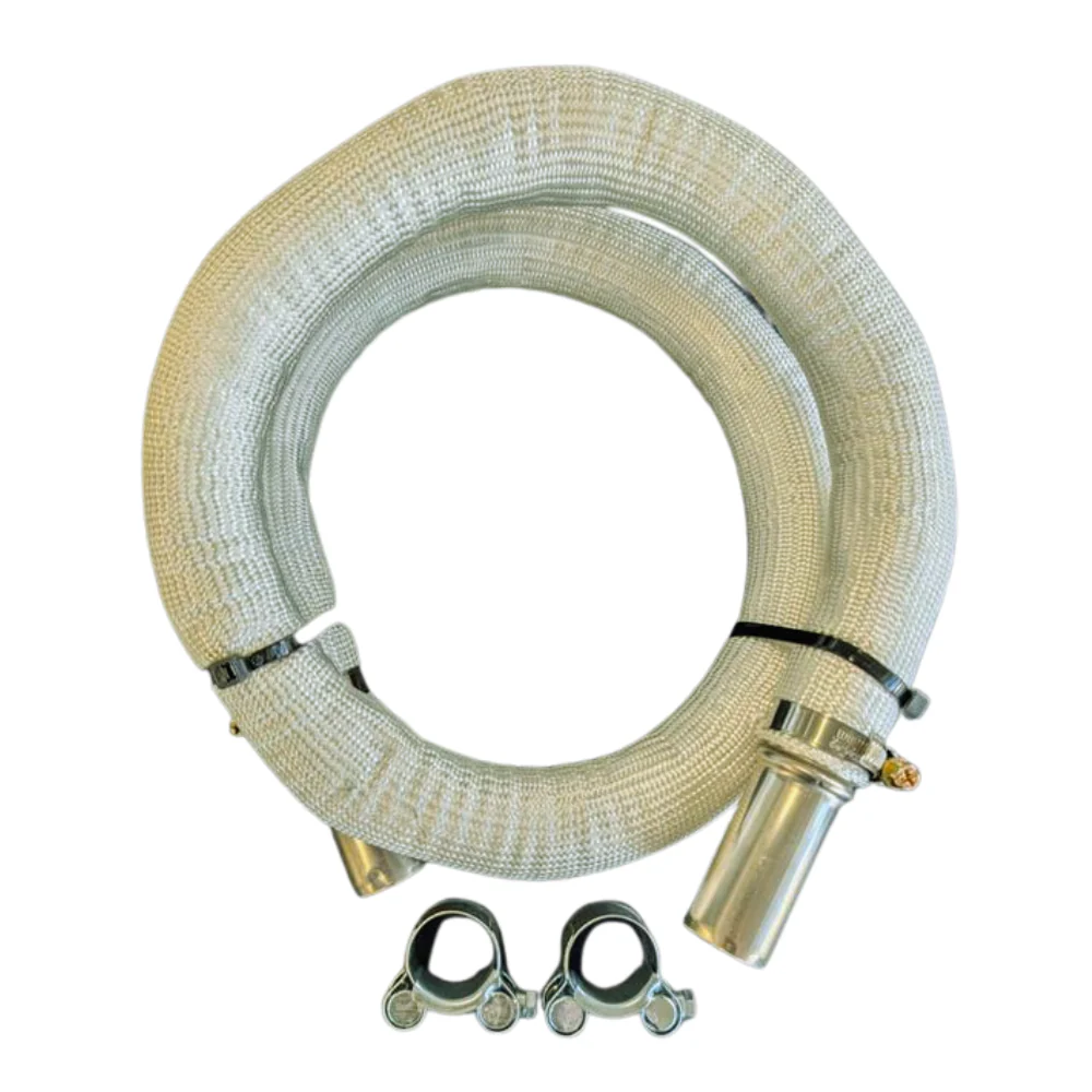 AU FOCUS DIESEL HEATER WRAPPED EXHAUST PIPE - 1200MM CLAMPS