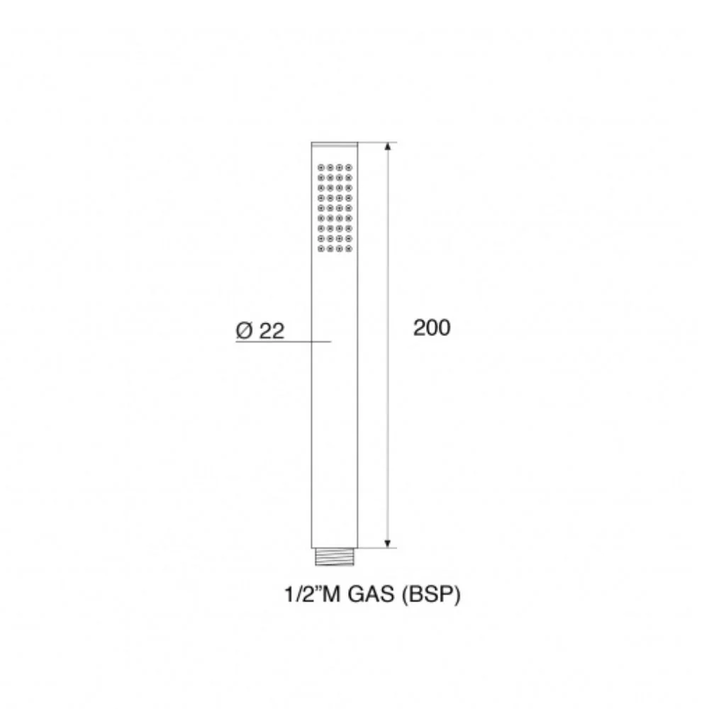 BARKA CYLINDRICAL SHOWER HEAD ONLY - Image 7
