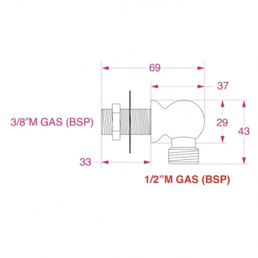 BARKA BULKHEAD ELBOW WATER CONNECTION 1/2" - Image 6