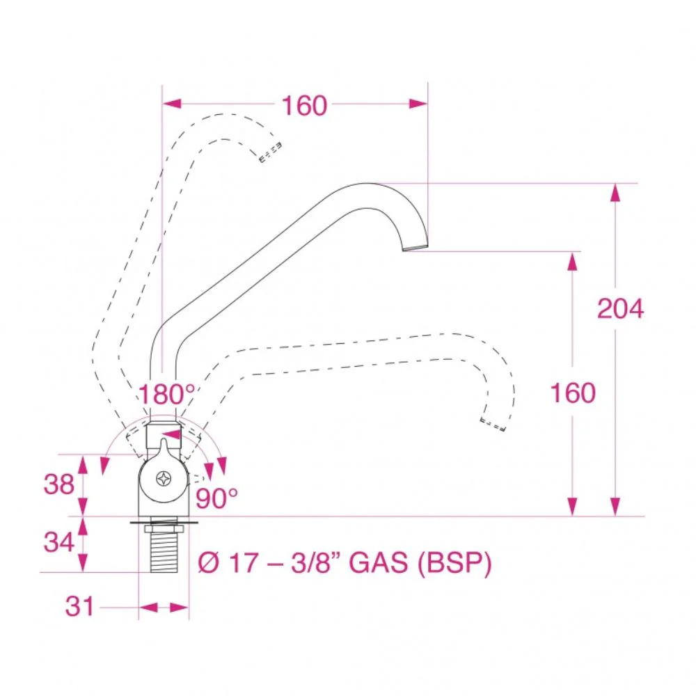 BARKA DBL HANDLE FOLD DOWN J SPOUT MIXER (Pick 2 Parts) - Image 2