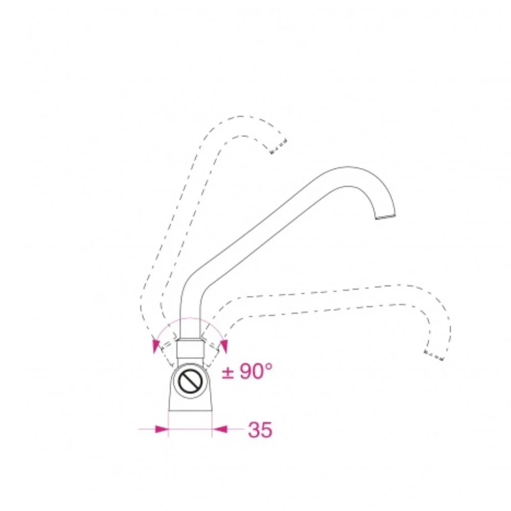 BARKA SINGLE HANDLE FOLD DOWN J SPOUT MIXER - Image 8