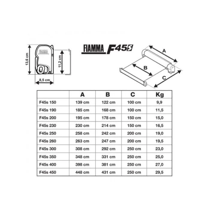 FIAMMA F45 S AWNING P/WH 4.5m - Image 9