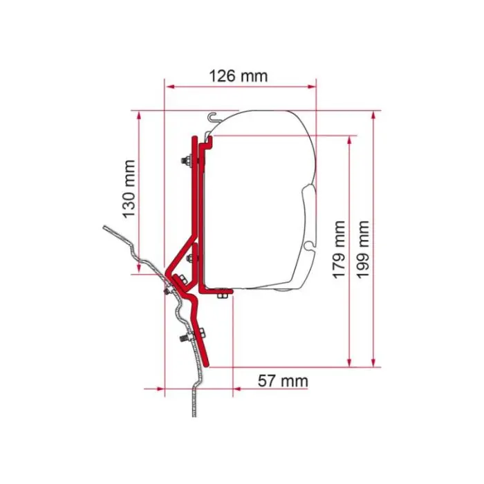 FIAMMA F45 T4 BRACKET KIT