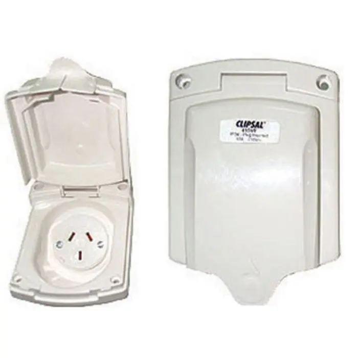 POWER OUTLET NEW STYLE WHITE