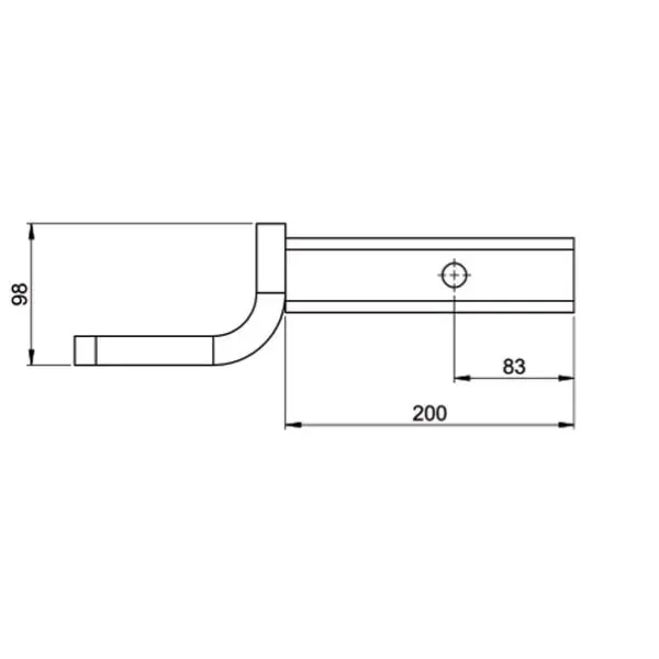 HAYMAN REESE TOW BALL MOUNT STRAIGHT 200MM - Image 2