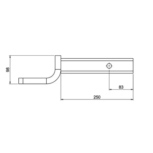 HAYMAN REESE TOW BALL MOUNT STRAIGHT 250MM - Image 2