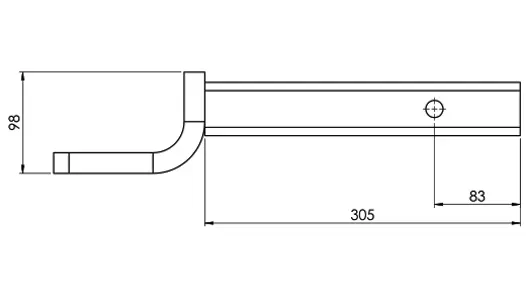HAYMAN REESE TOW BALL MOUNT EXTENDED 305MM - Image 3