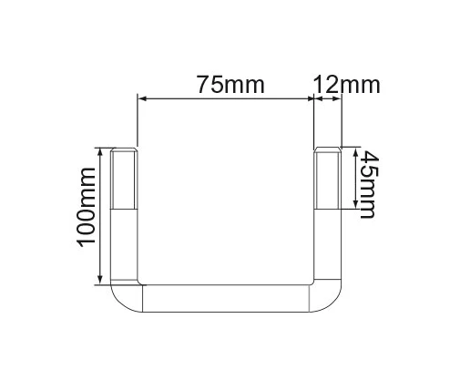 UBOLT GAL SQ 100 X 75MM - Image 2
