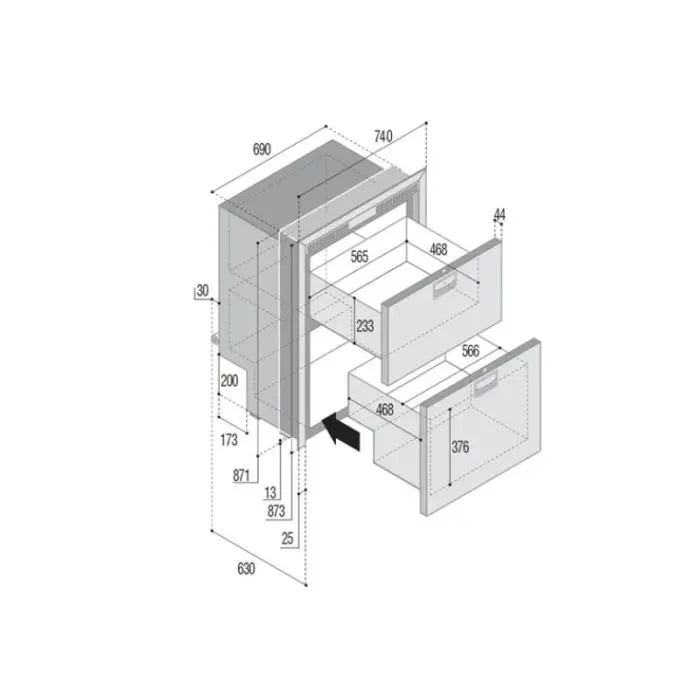 VITRI DW210BT 2 DRAW FREEZER - Image 3